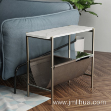 side table with double shelves